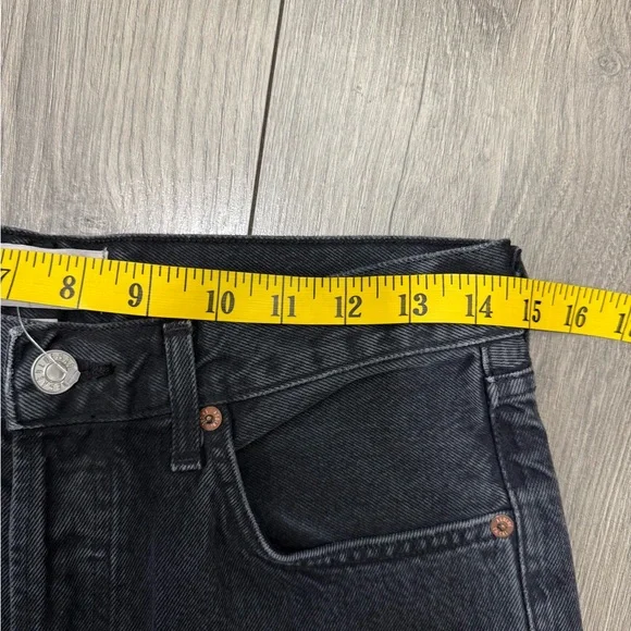 NWT AGOLDE FRAN JEAN LOW SLUNG EASY STRAIGHT in Black Tea Sz 26 - Picture 11 of 14